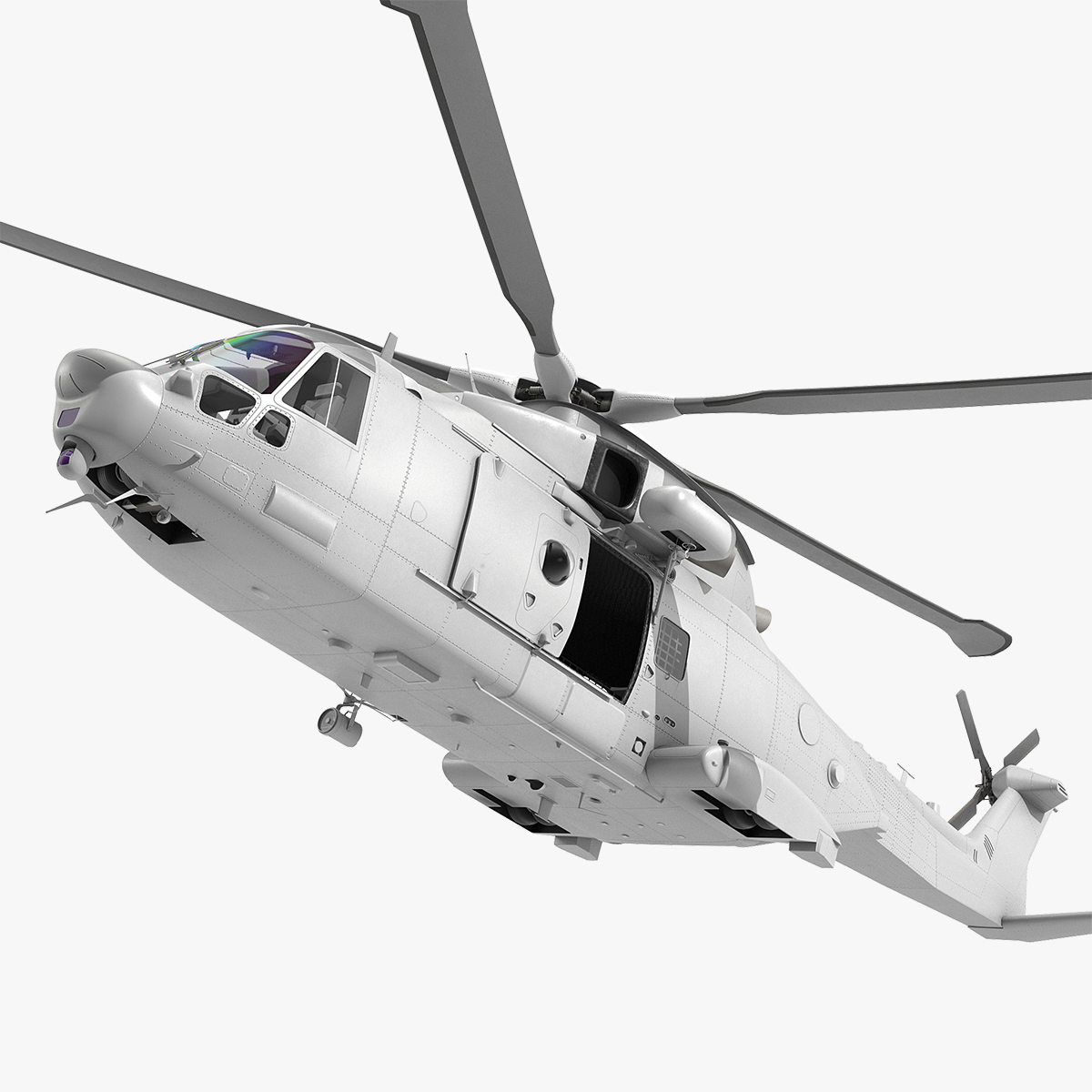 3D Multipurpose Medium Transport Helicopter Rigged for Cinema 4D