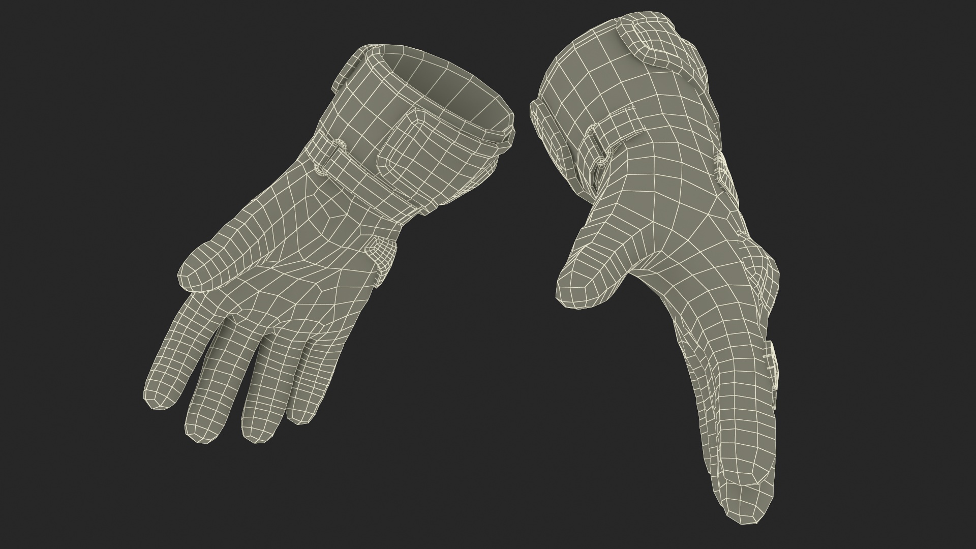 Meteor Protective Riding Gloves Black 3D