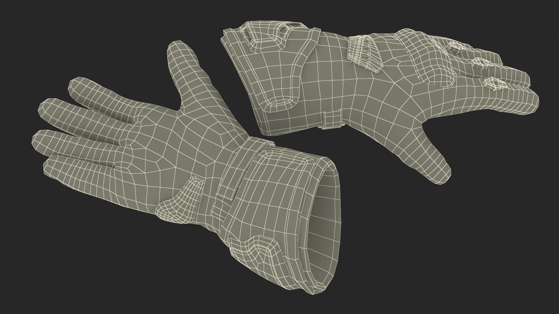Meteor Protective Riding Gloves Black 3D