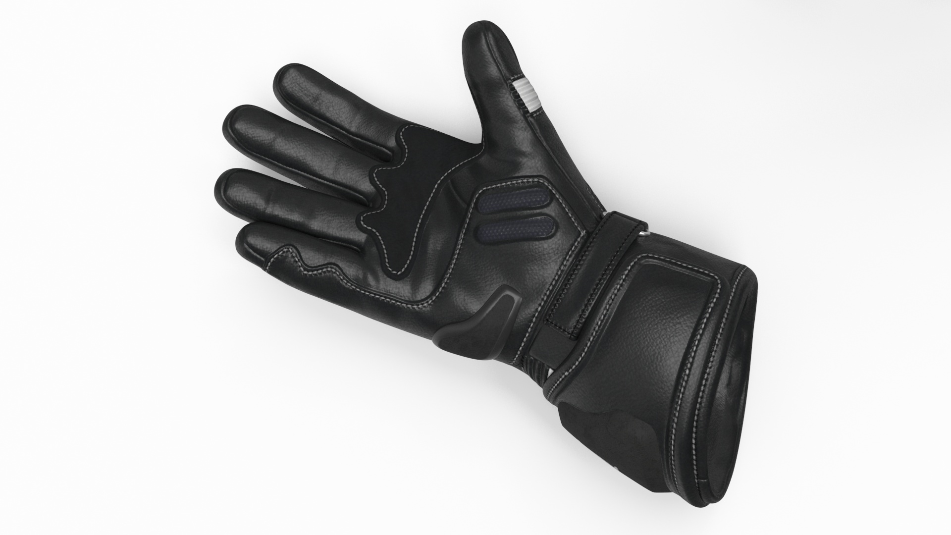 Meteor Protective Riding Gloves Black 3D