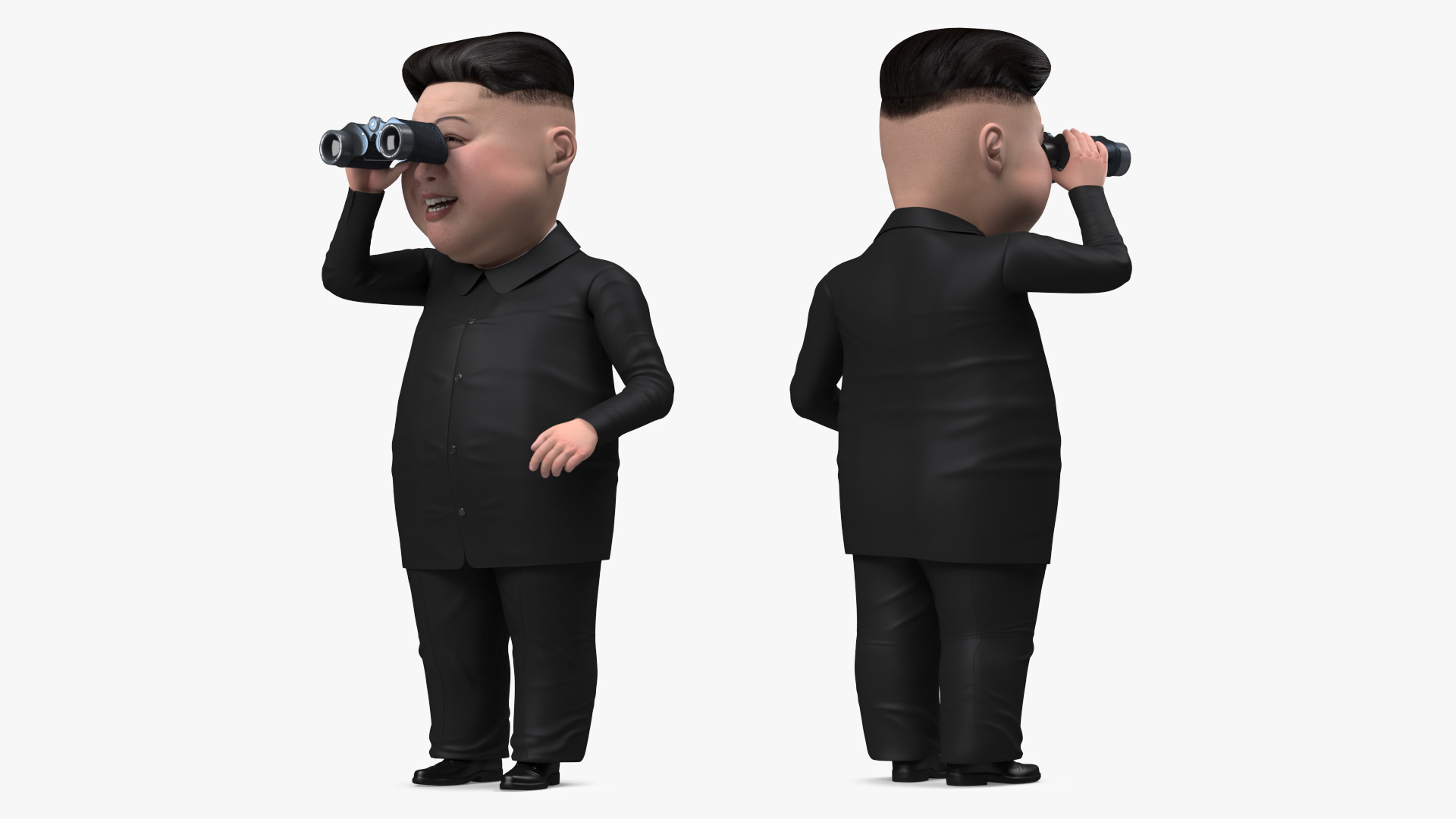 3D Cartoon Kim Jong Un Rigged