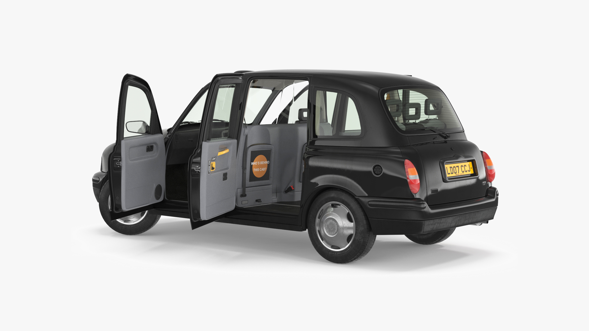 3D London Black Cab TX1 Rigged for Cinema 4D