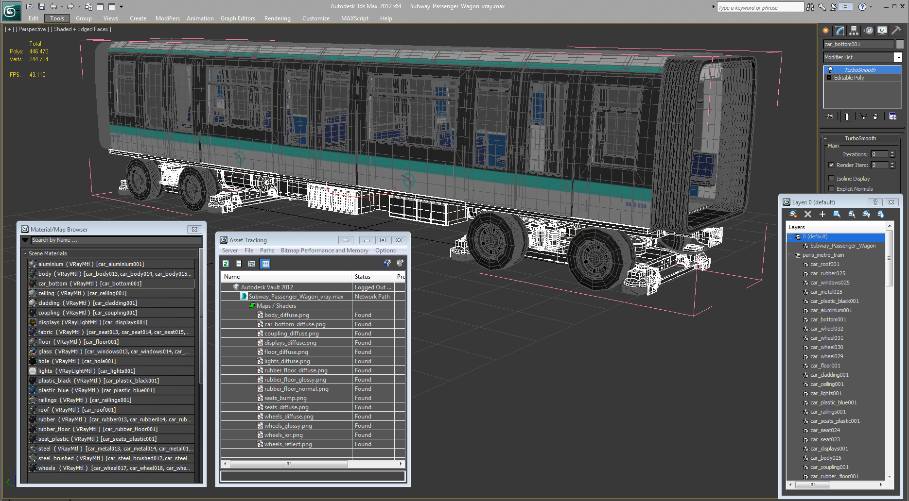 Subway Passenger Wagon 3D