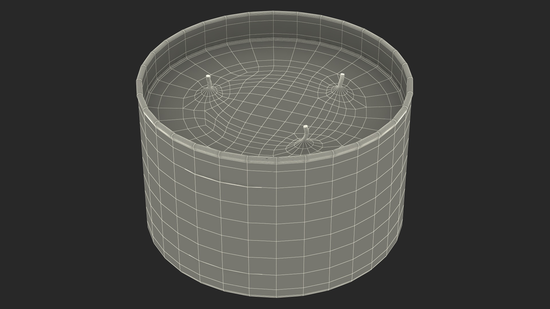 3D model Scented Candle Blue with Label