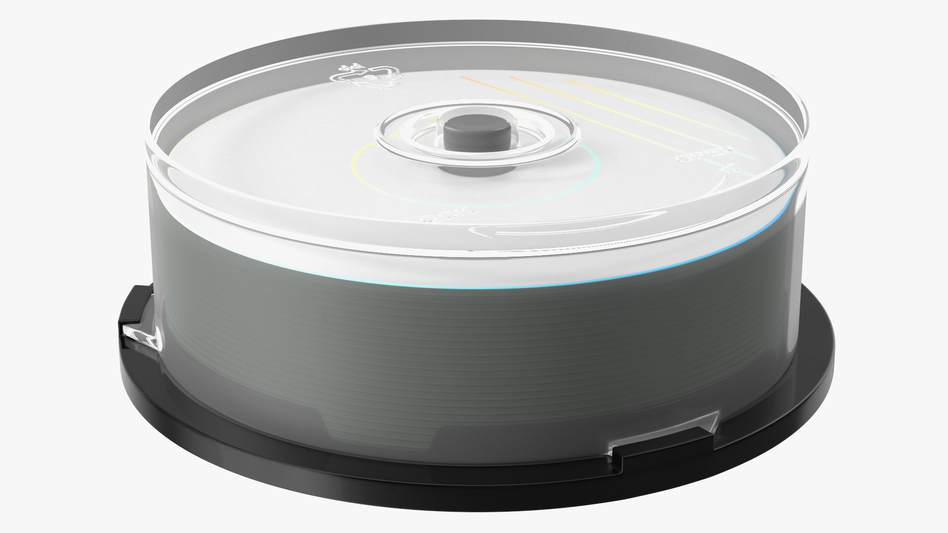 3D model Plastic Cake Box with 25 Discs