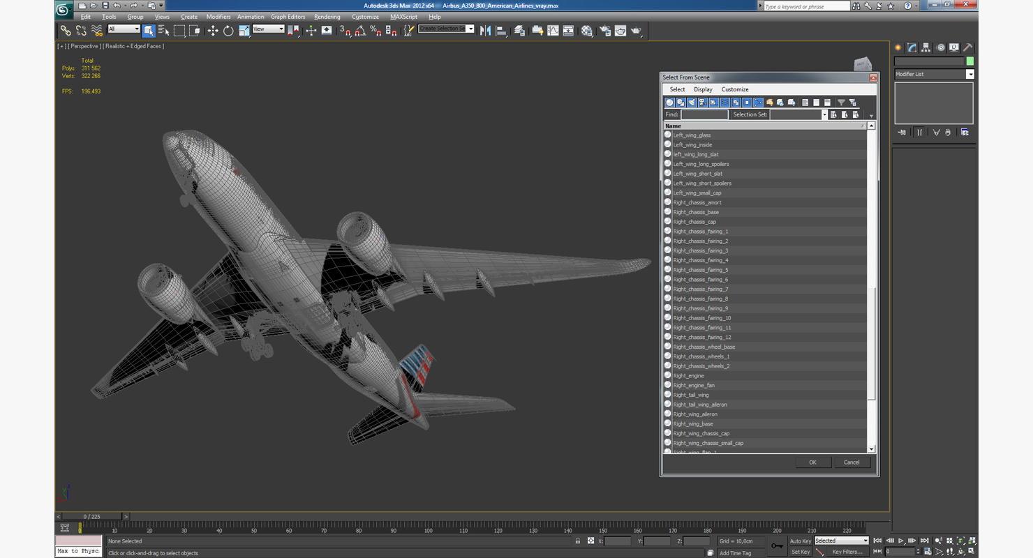3D Airbus A350 800 American Airlines model