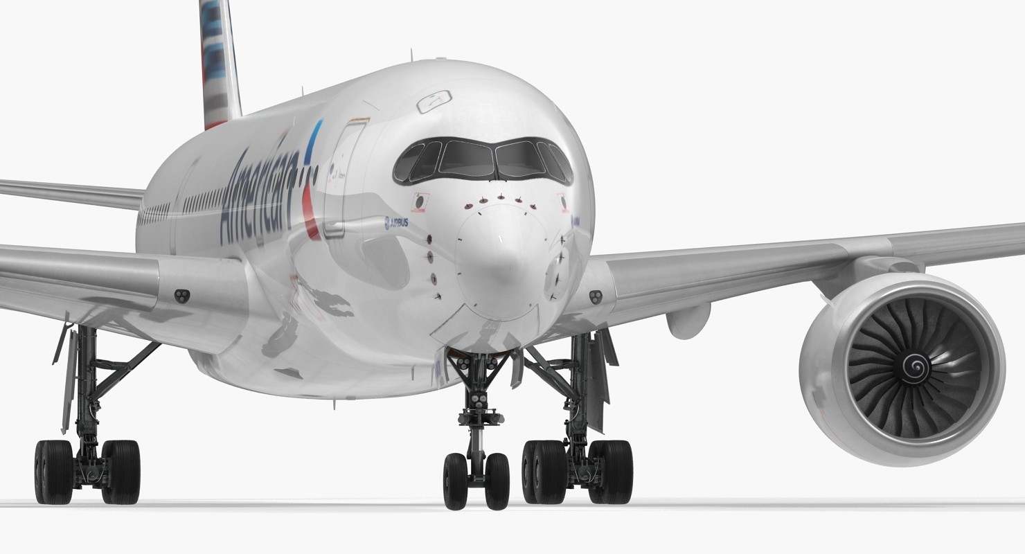 3D Airbus A350 800 American Airlines model