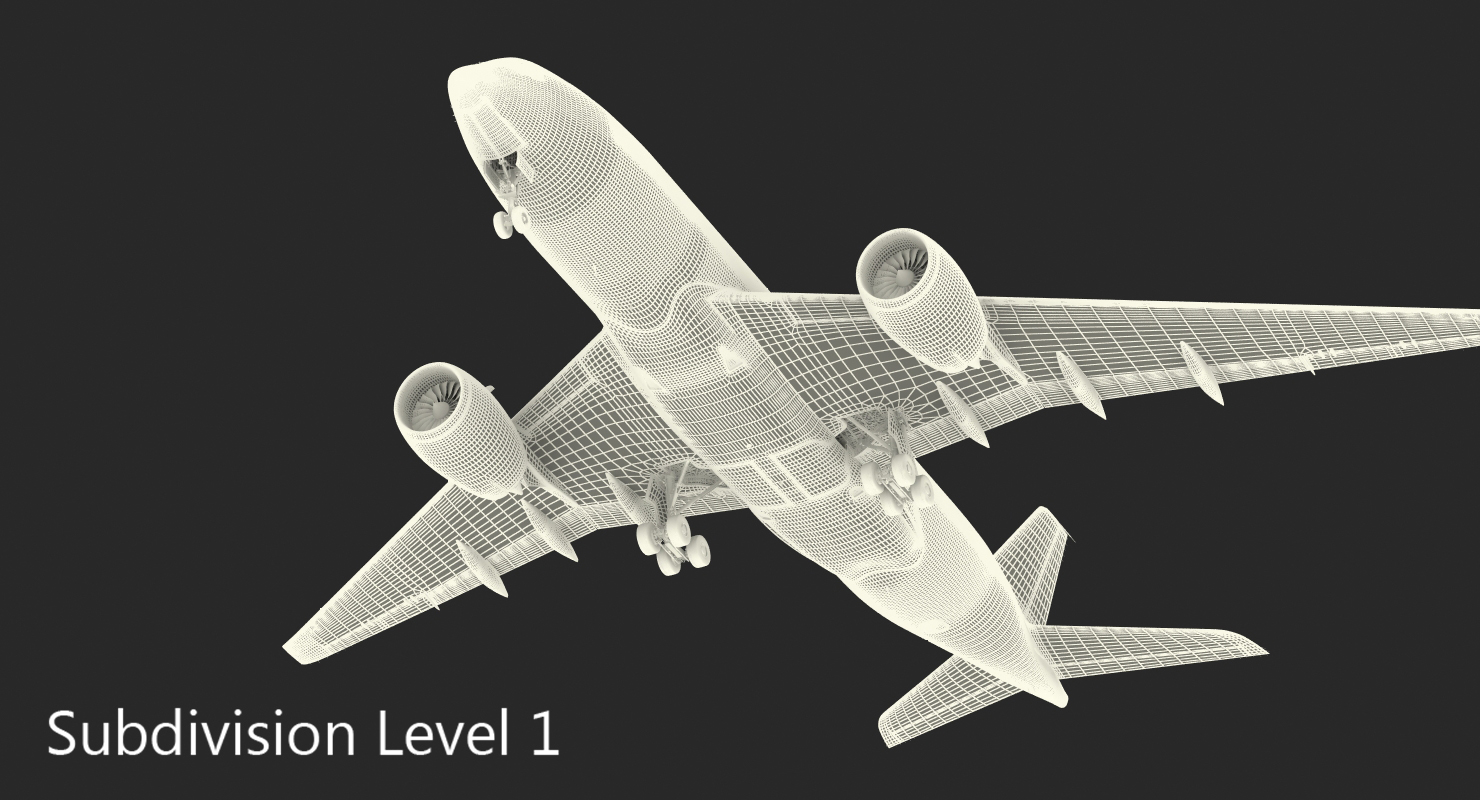 3D Airbus A350 800 American Airlines model