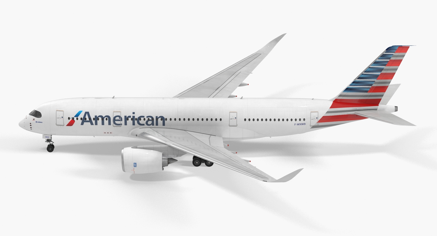 3D Airbus A350 800 American Airlines model