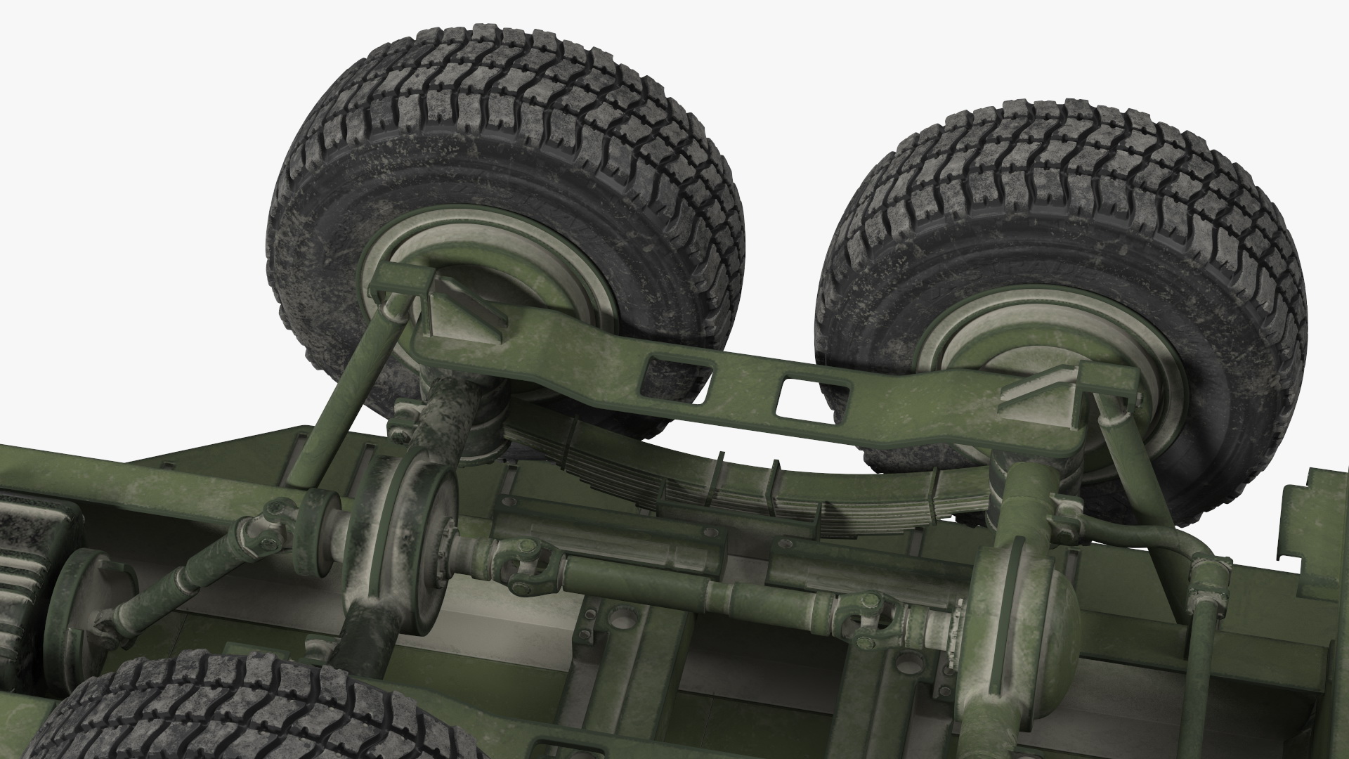 3D model M142 High Mobility Artillery Rocket System Green Rigged