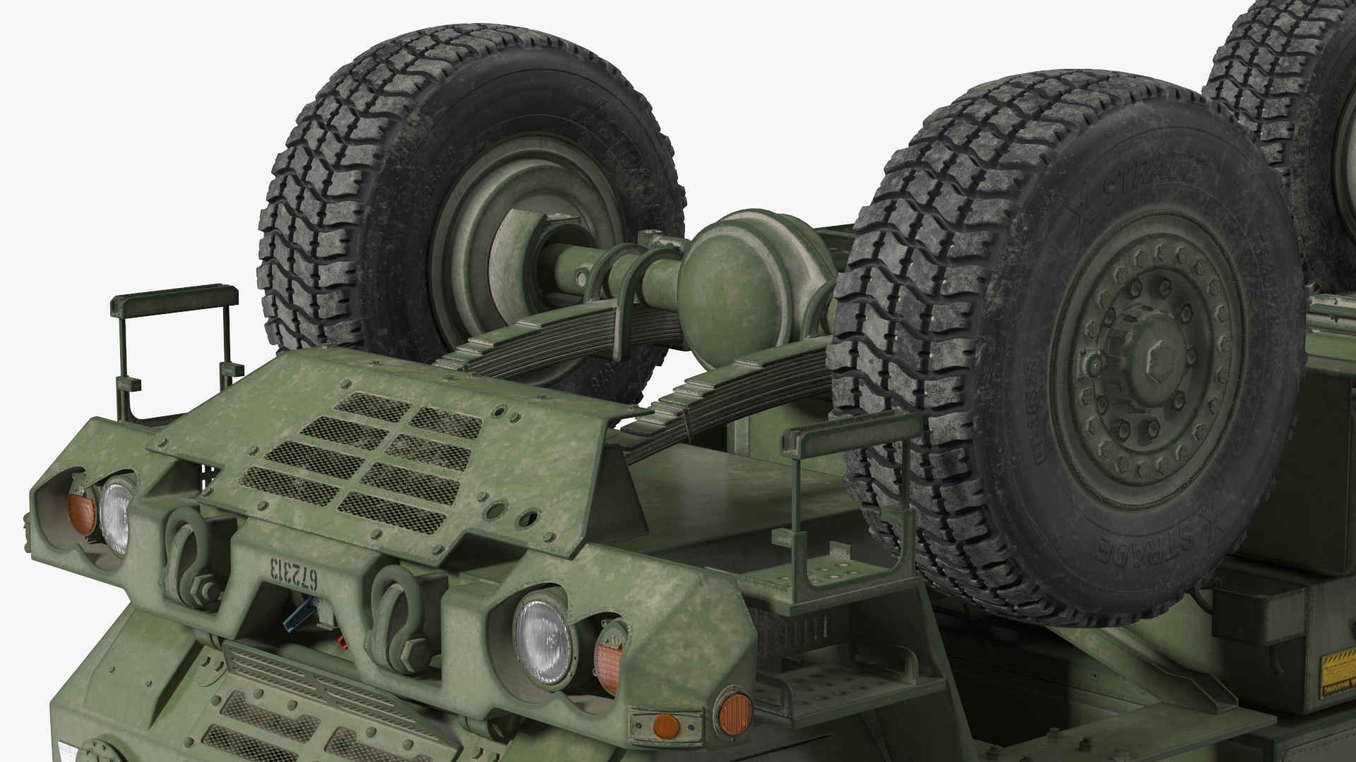 3D model M142 High Mobility Artillery Rocket System Green Rigged