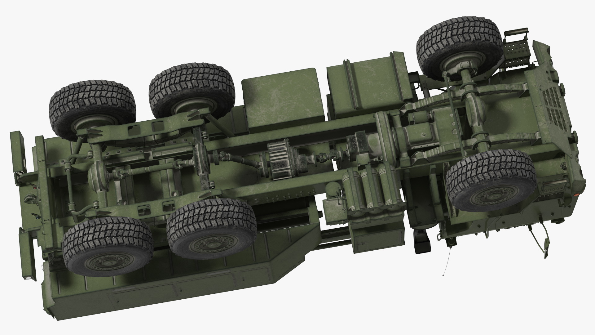 3D model M142 High Mobility Artillery Rocket System Green Rigged