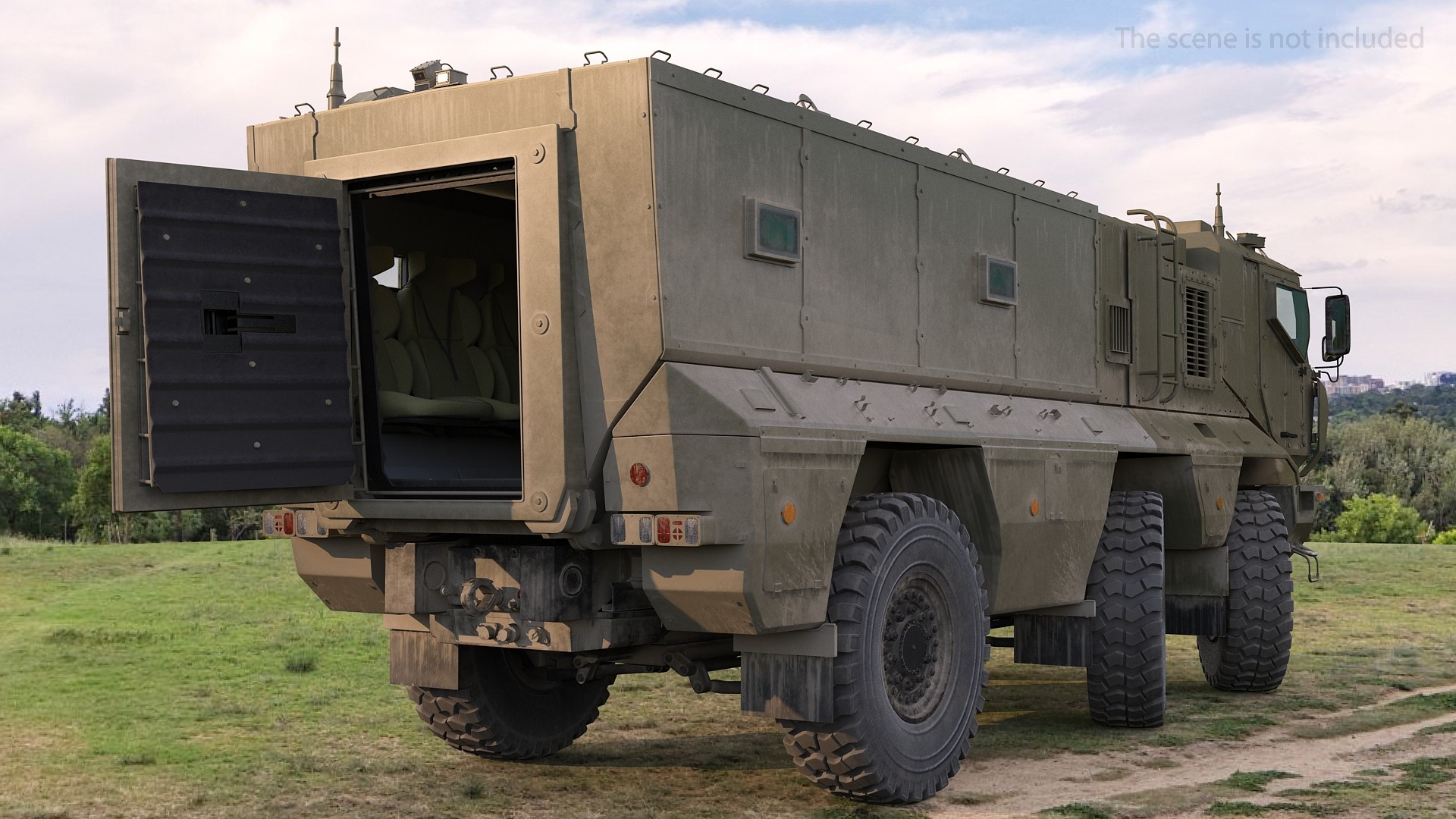 3D MRAP KAMAZ 63968 Typhoon Rigged