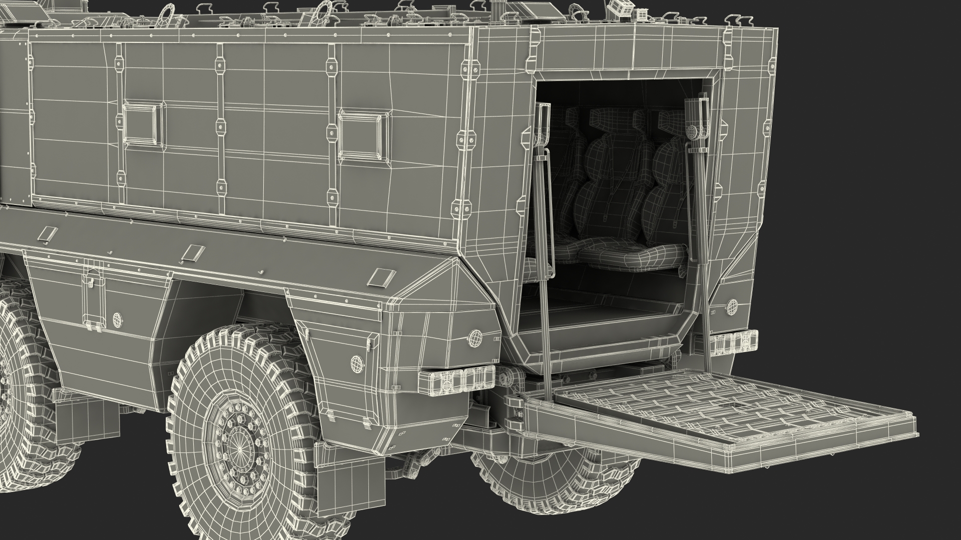 3D MRAP KAMAZ 63968 Typhoon Rigged