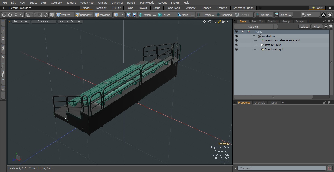 Seating Portable Grandstand 3D