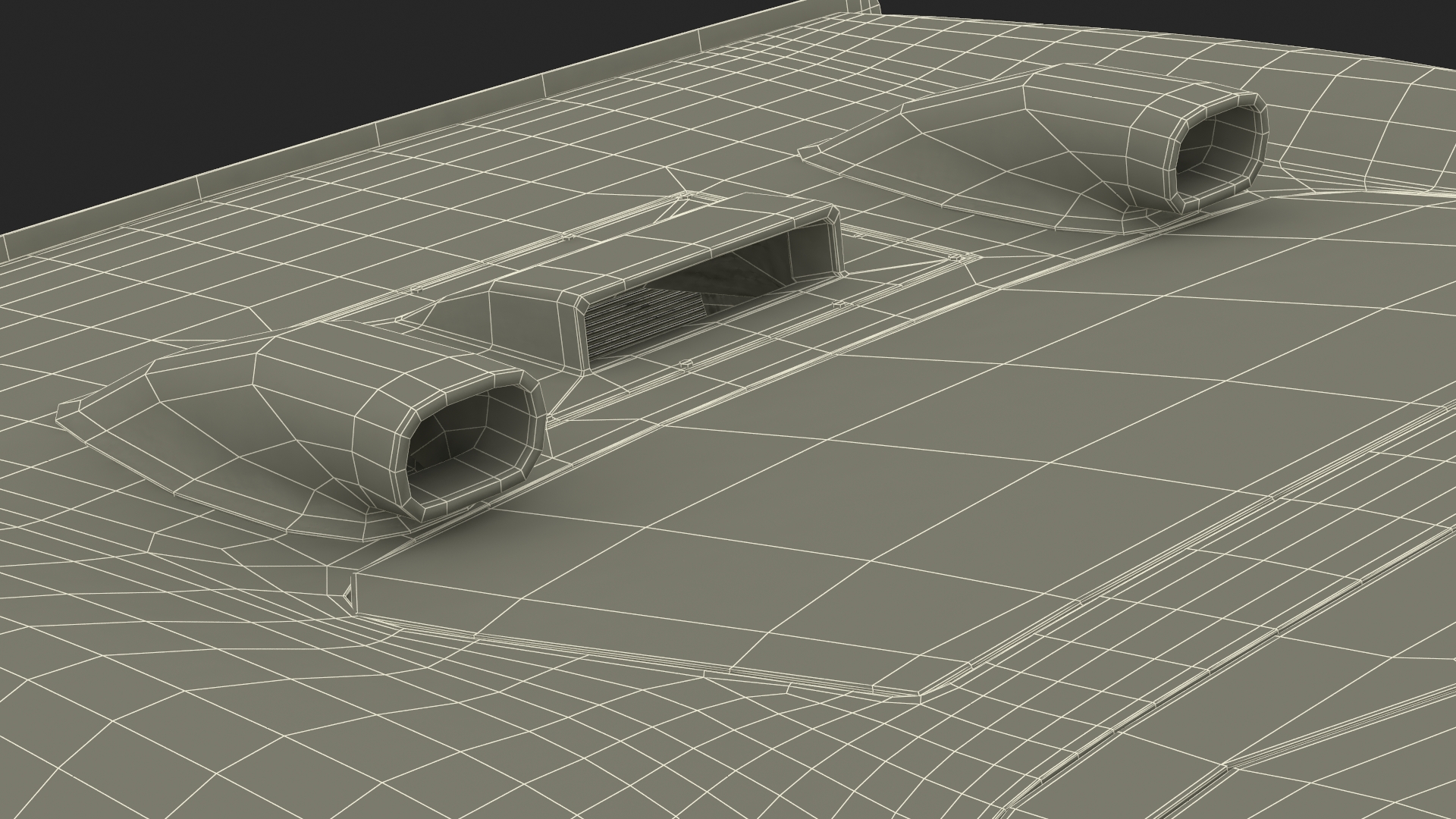3D Ford GT40 Racing Car Blue Simple Interior