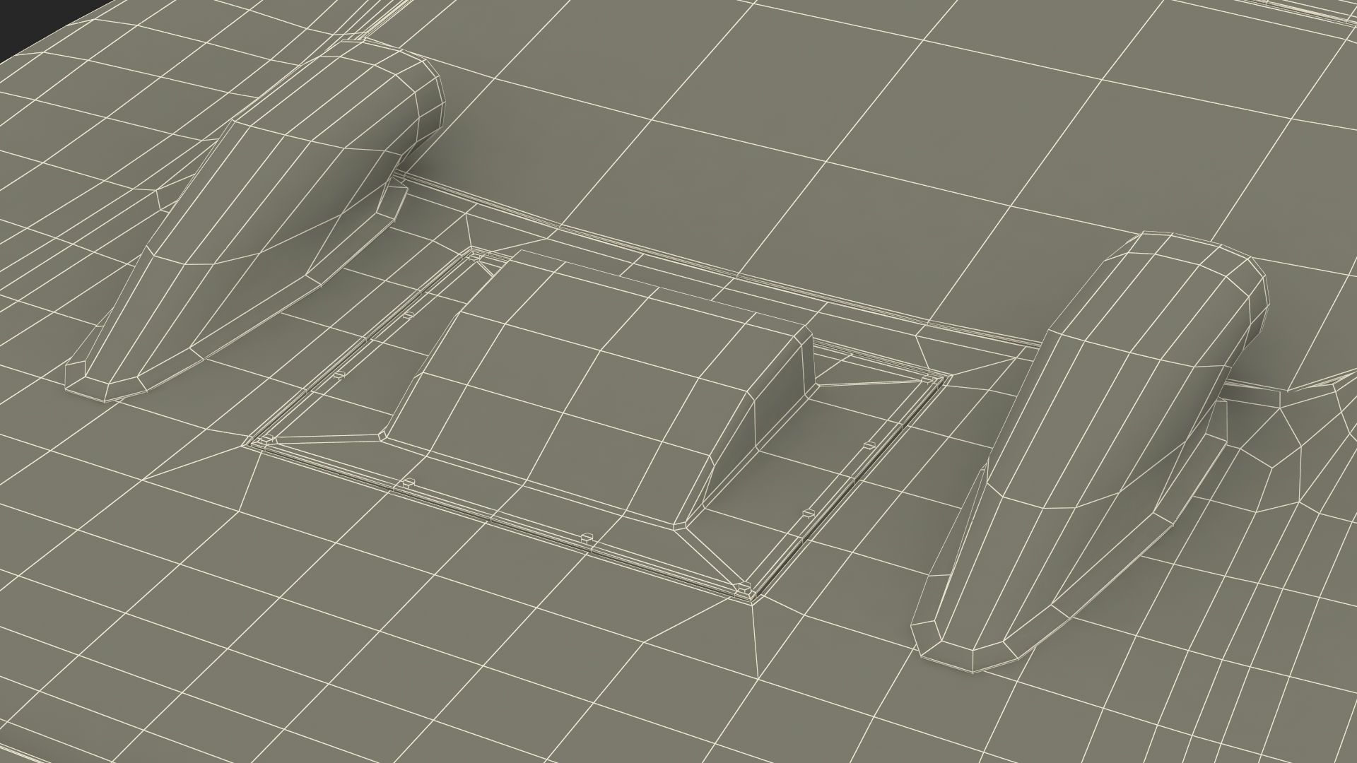 3D Ford GT40 Racing Car Blue Simple Interior
