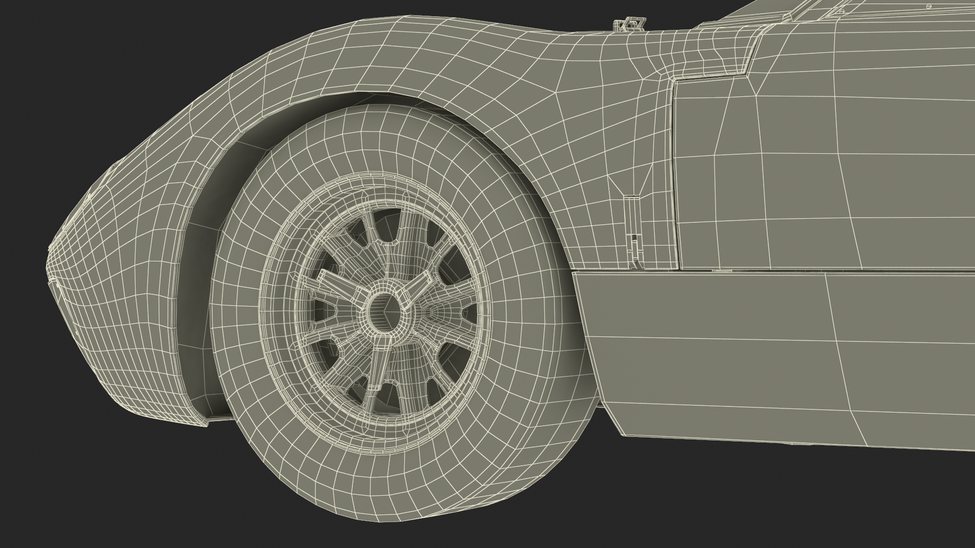 3D Ford GT40 Racing Car Blue Simple Interior