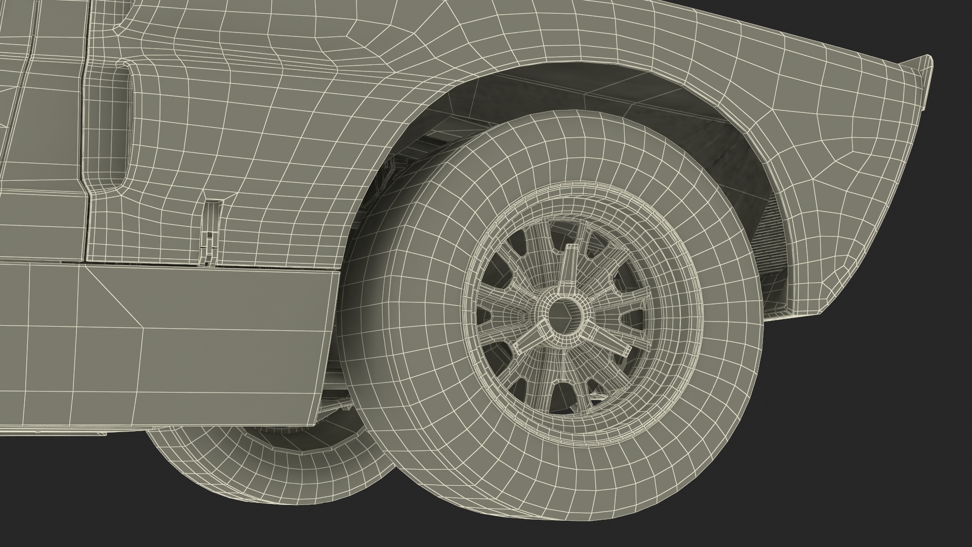 3D Ford GT40 Racing Car Blue Simple Interior