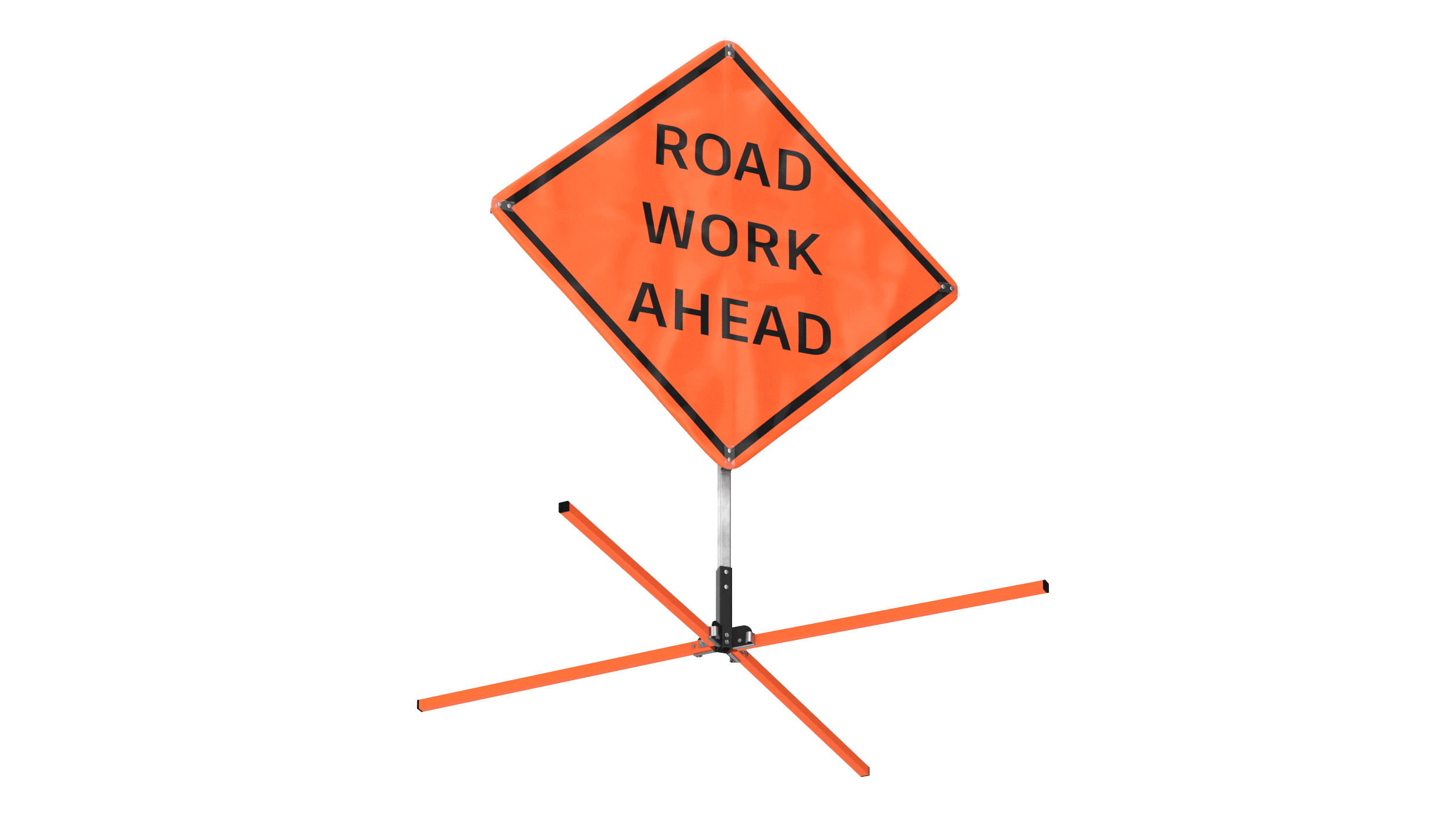 3D Road Work Ahead Traffic Control Sign