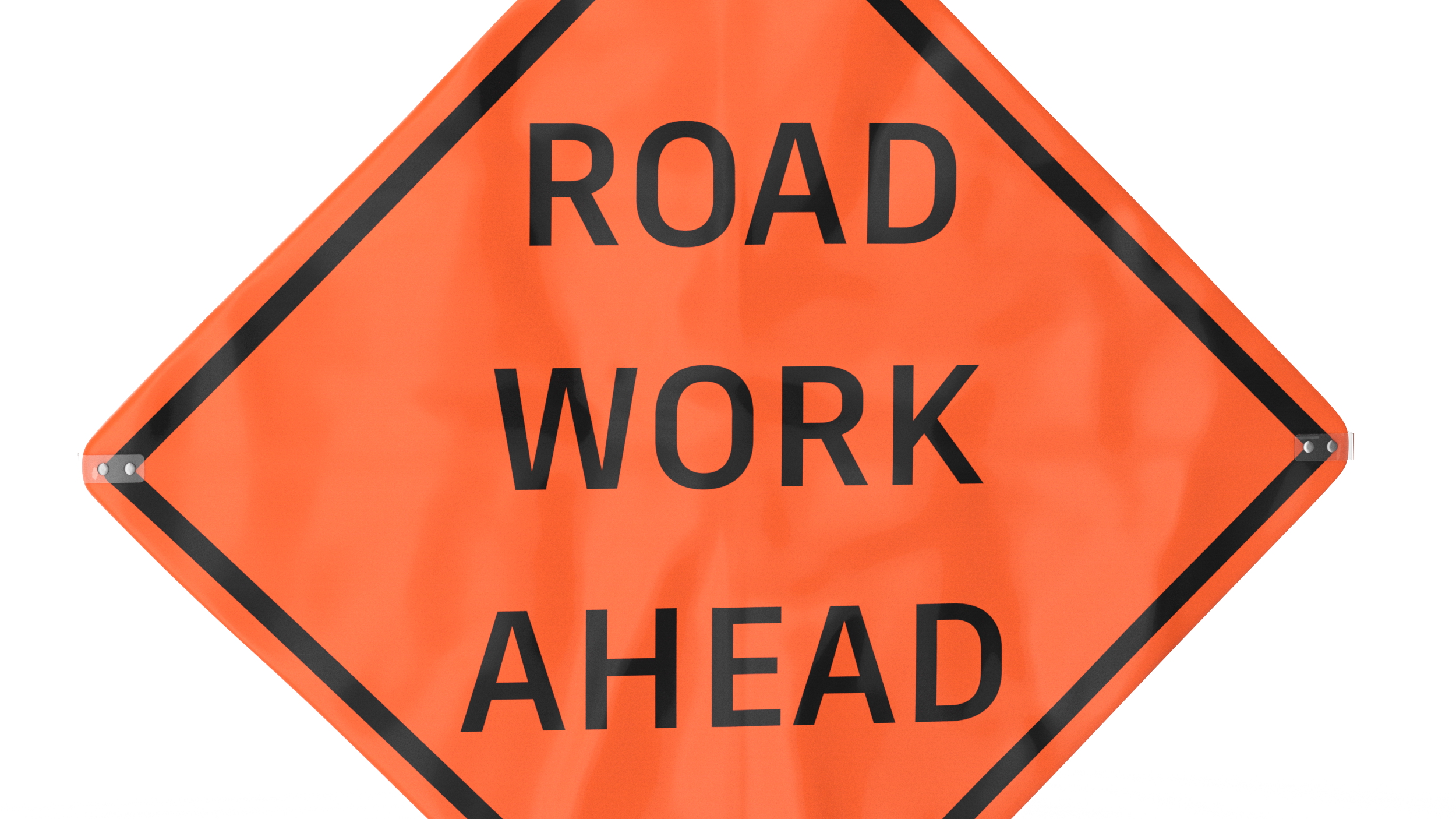 3D Road Work Ahead Traffic Control Sign