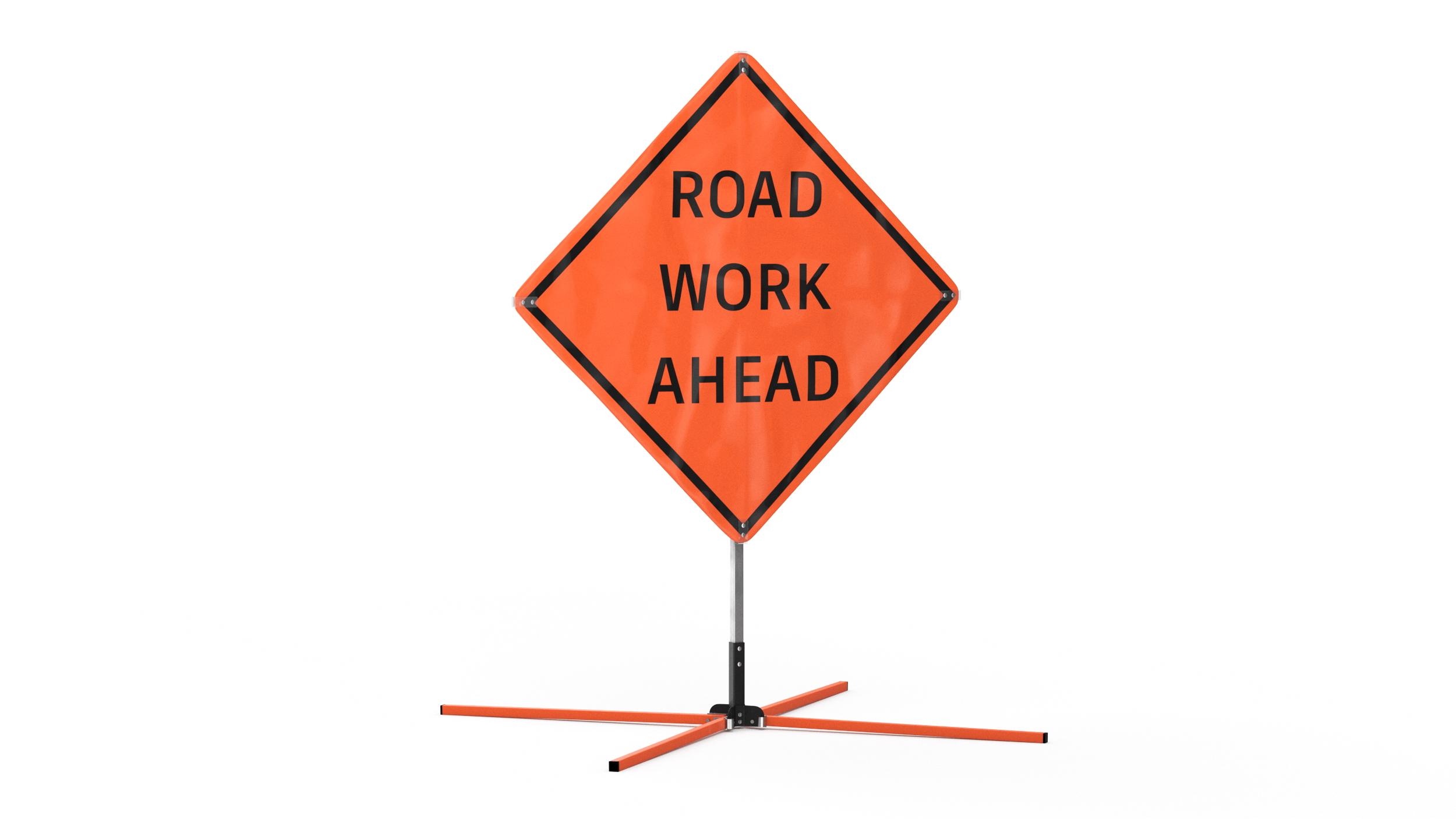 3D Road Work Ahead Traffic Control Sign