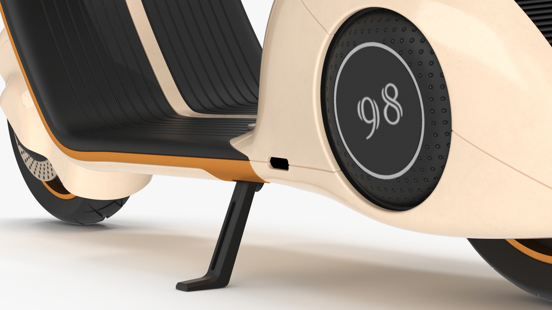 3D model Modern Electric Scooter Vespa 98 Beige Parked