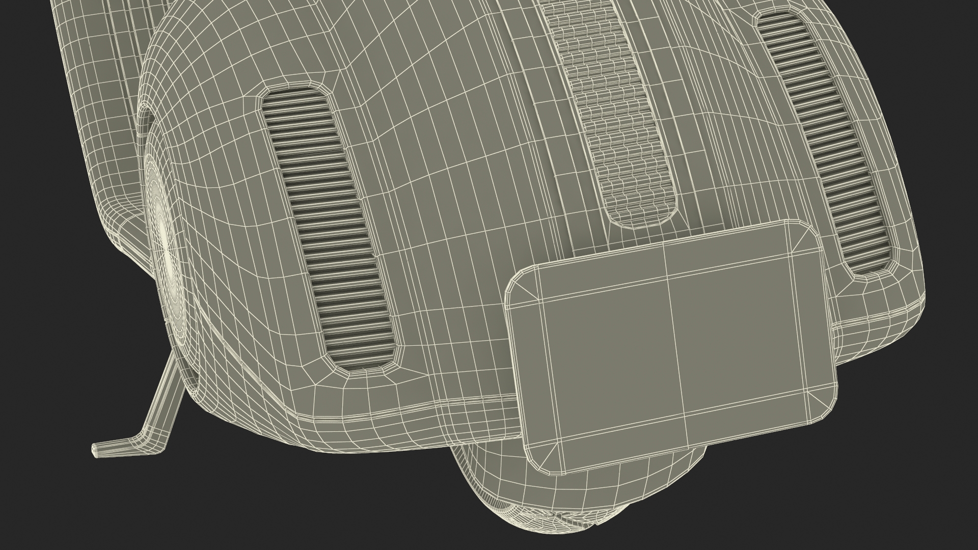 3D model Modern Electric Scooter Vespa 98 Beige Parked