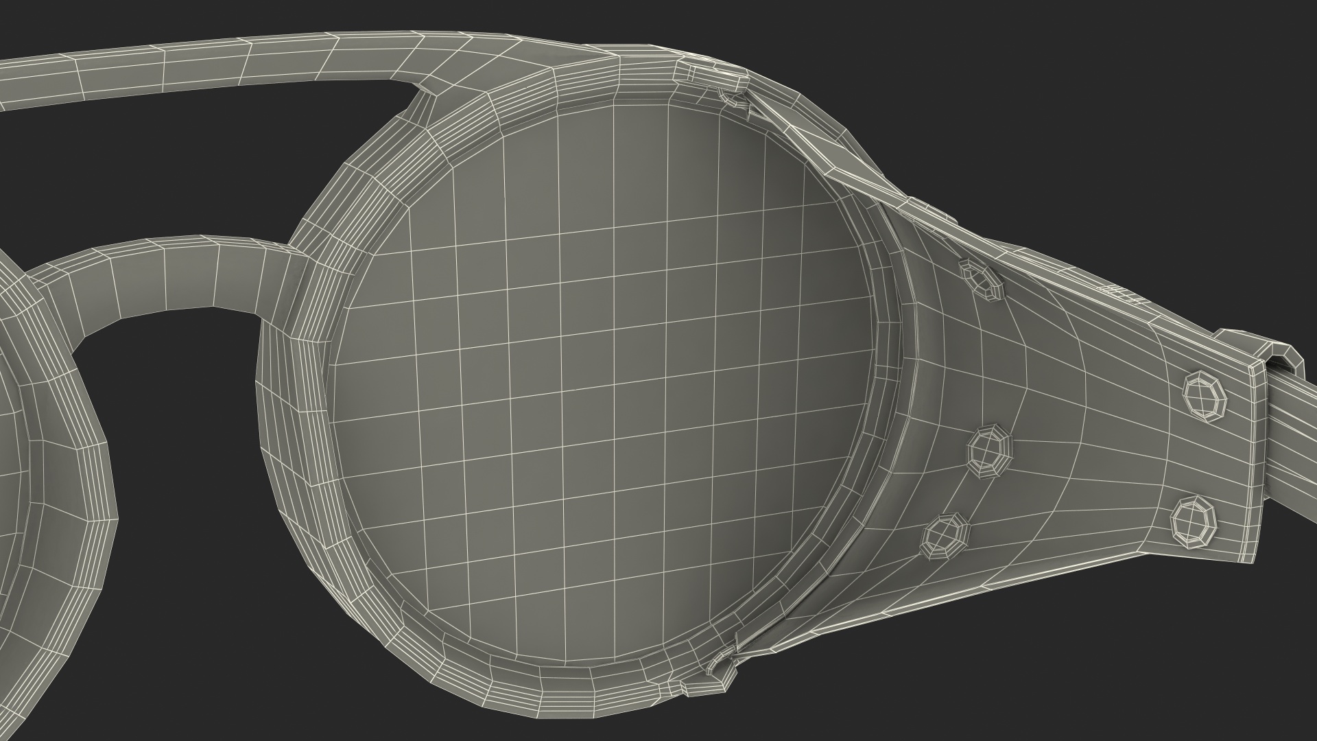 3D Steampunk Sunglasses Black