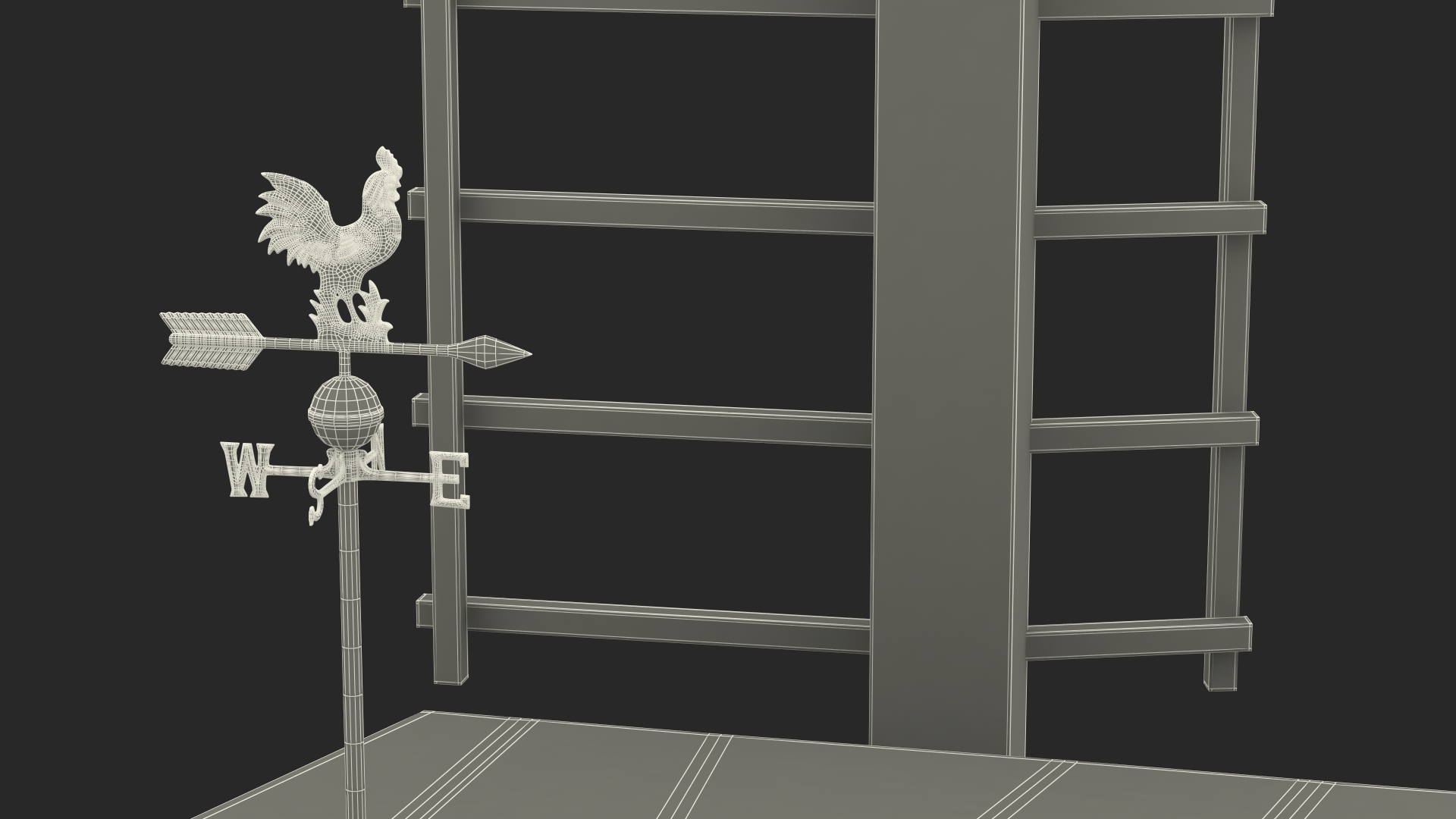 3D Village Windmill Rigged model