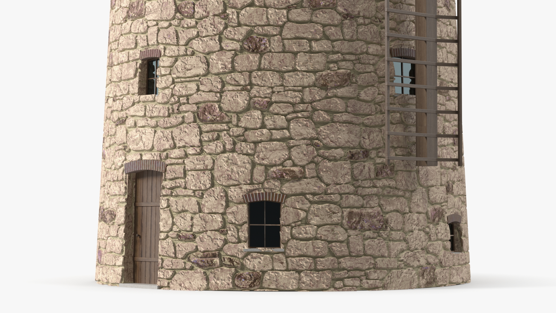 3D Village Windmill Rigged model