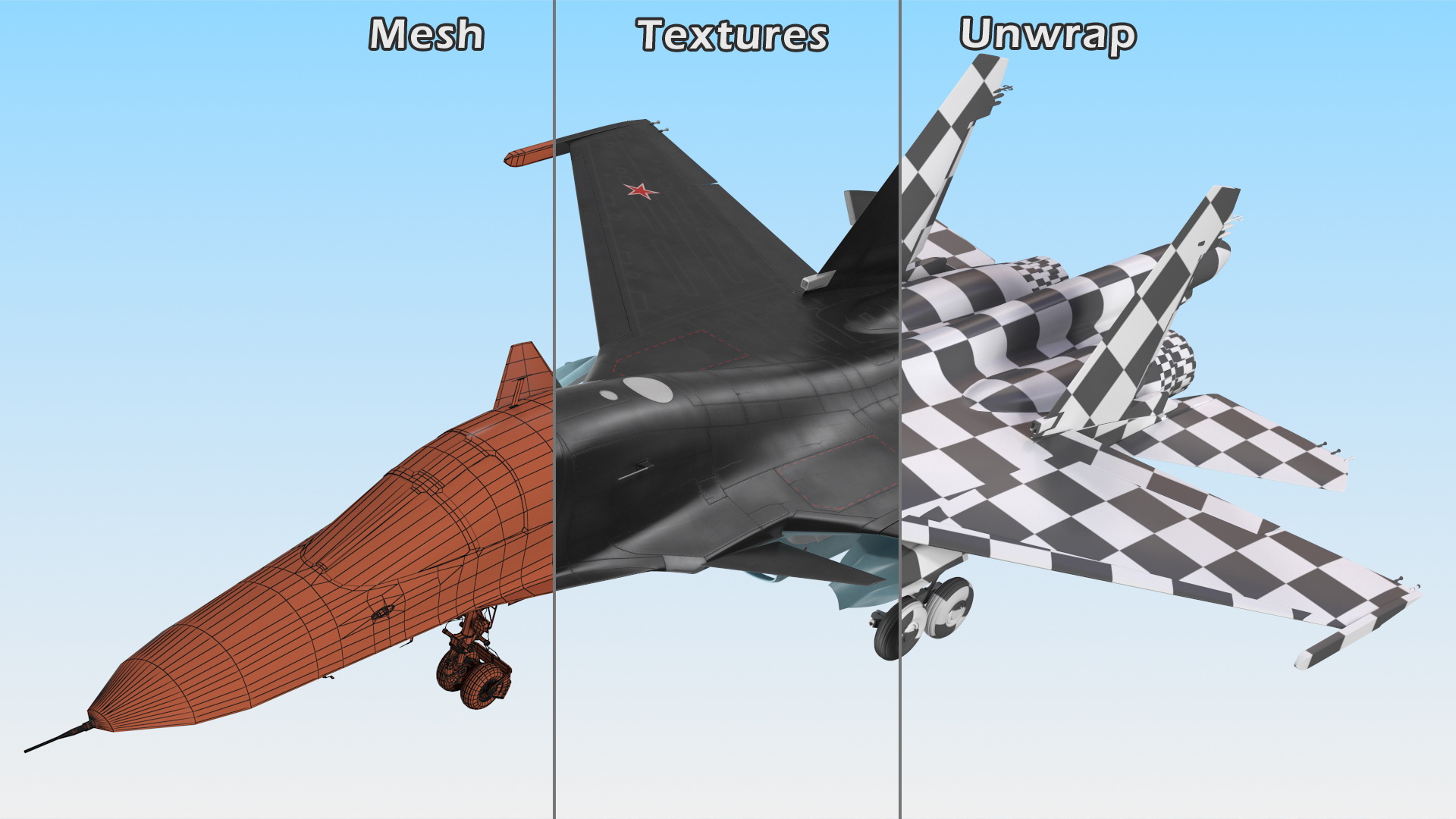 3D model Su 34 Aircraft with X-31PM Supersonic Missile