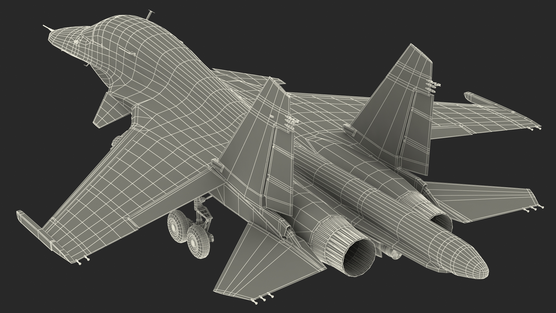 3D model Su 34 Aircraft with X-31PM Supersonic Missile