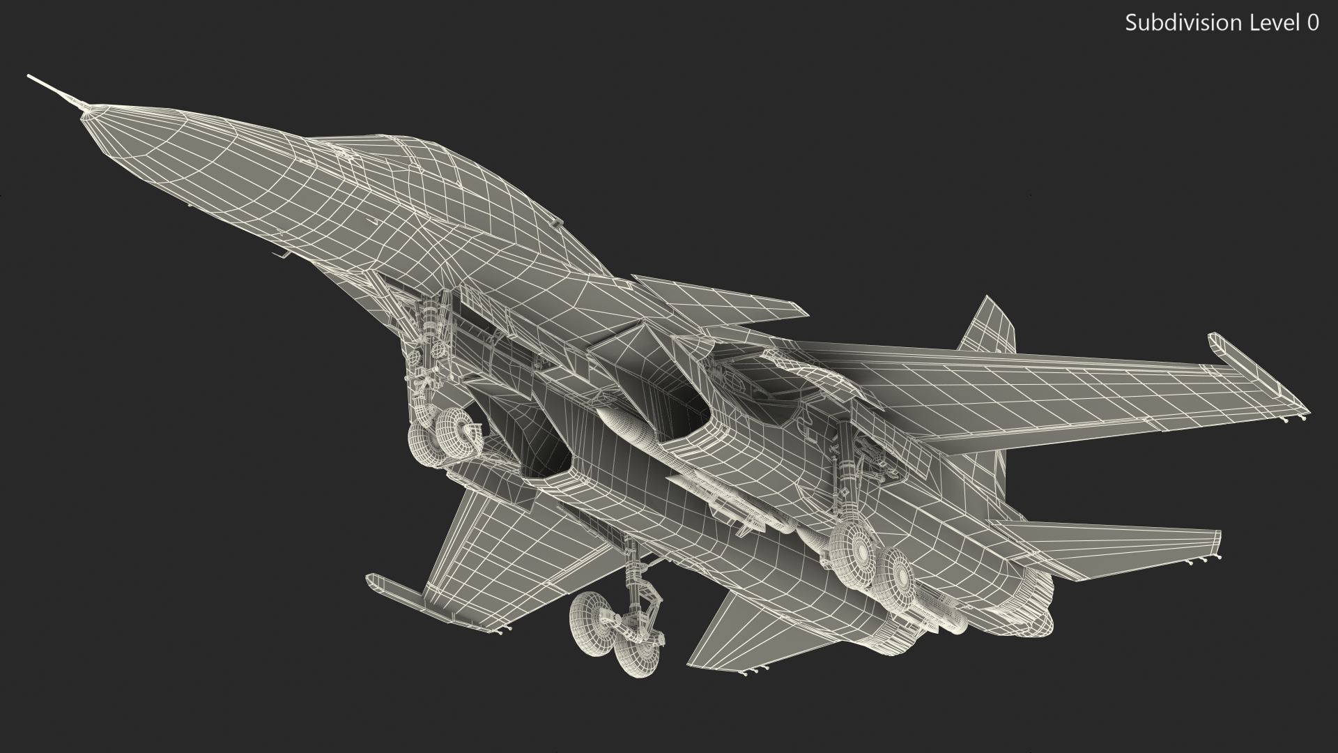 3D model Su 34 Aircraft with X-31PM Supersonic Missile