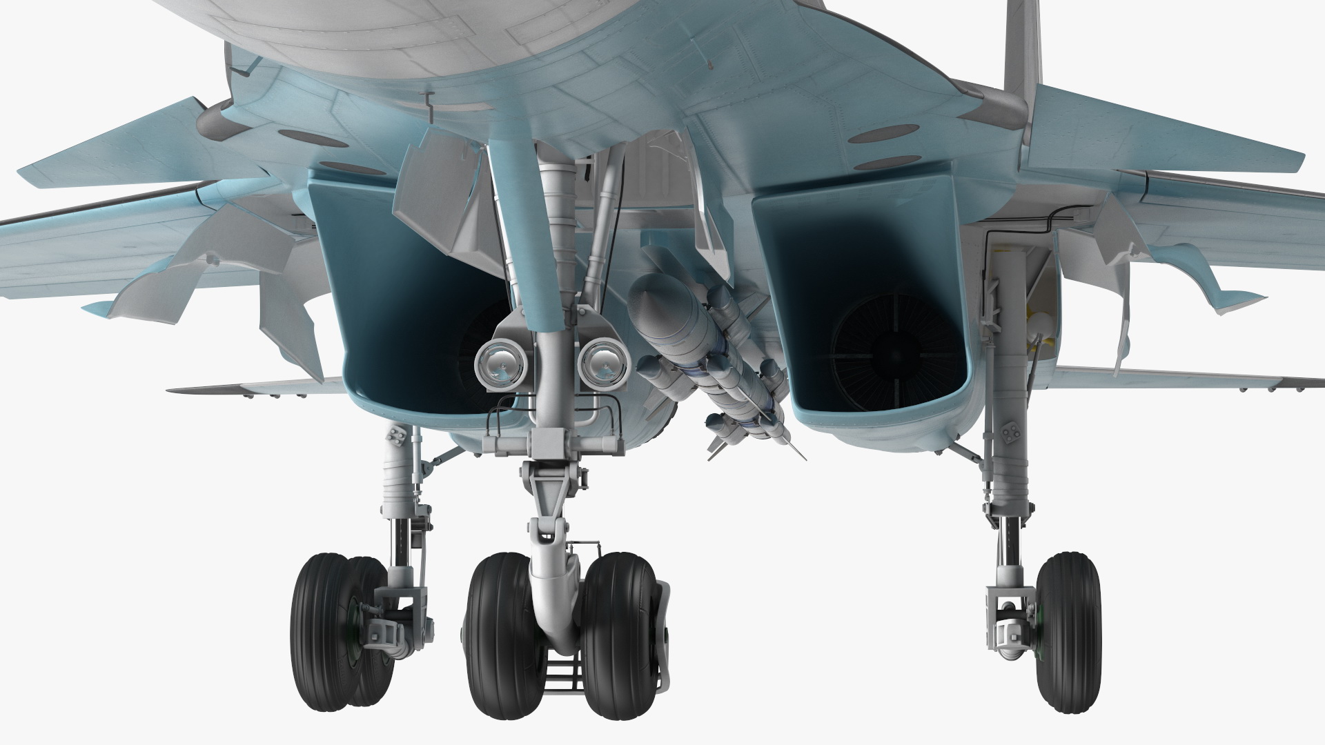 3D model Su 34 Aircraft with X-31PM Supersonic Missile