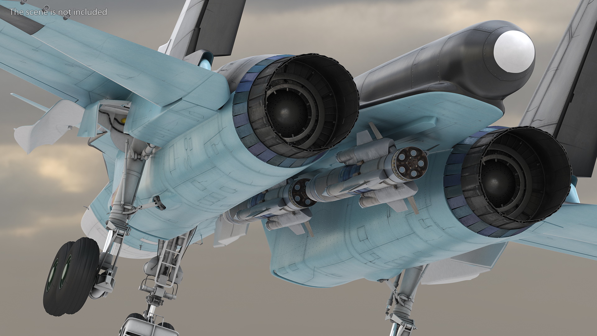 3D model Su 34 Aircraft with X-31PM Supersonic Missile