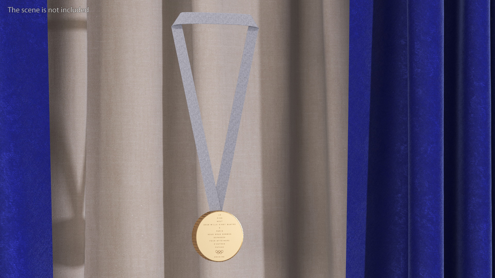 3D Olympic Gold Medal 2024 model