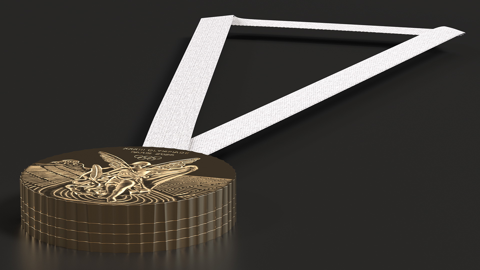 3D Olympic Gold Medal 2024 model