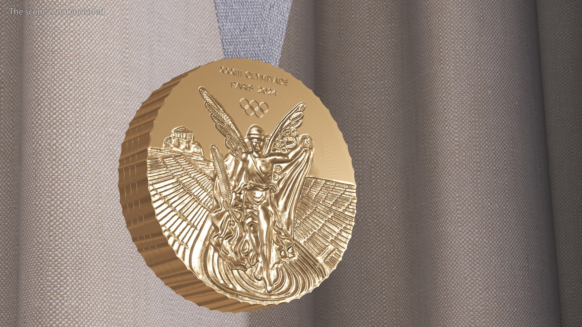 3D Olympic Gold Medal 2024 model