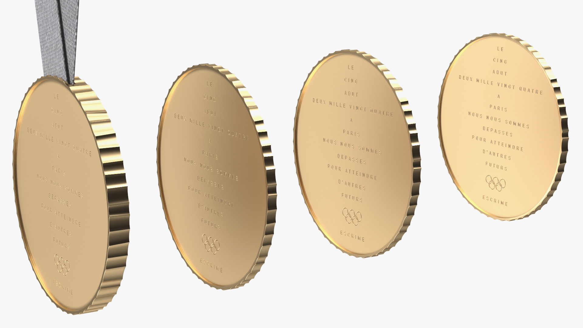 3D Olympic Gold Medal 2024 model
