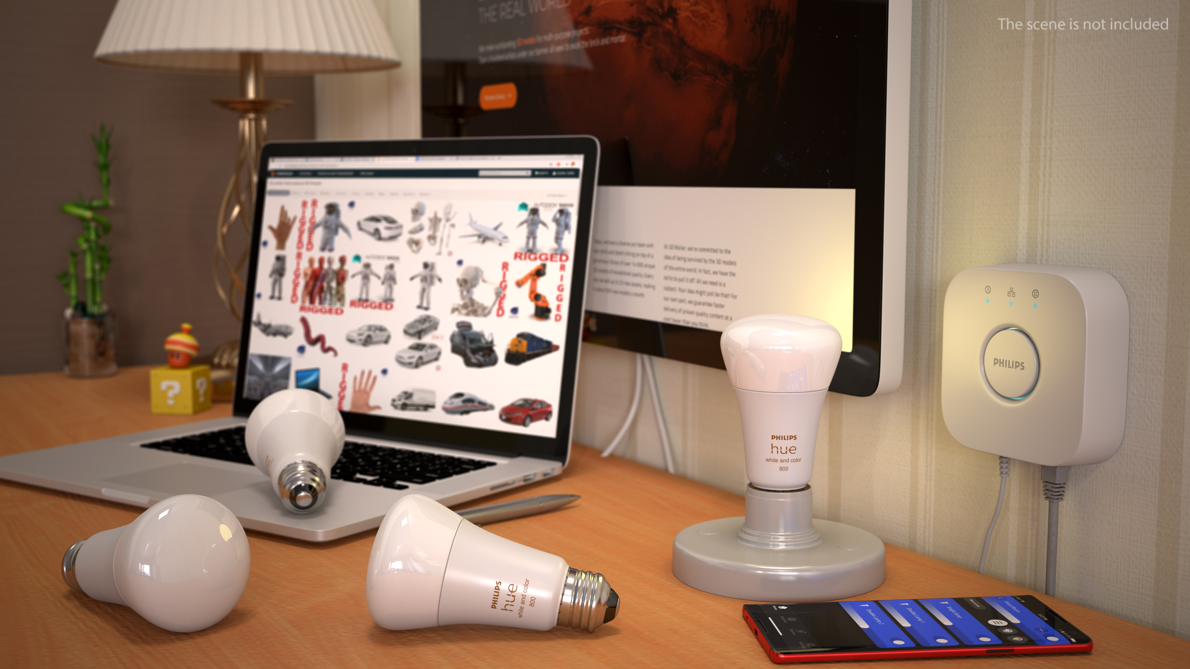3D Philips Hue Bluetooth White Ambiance Bulb