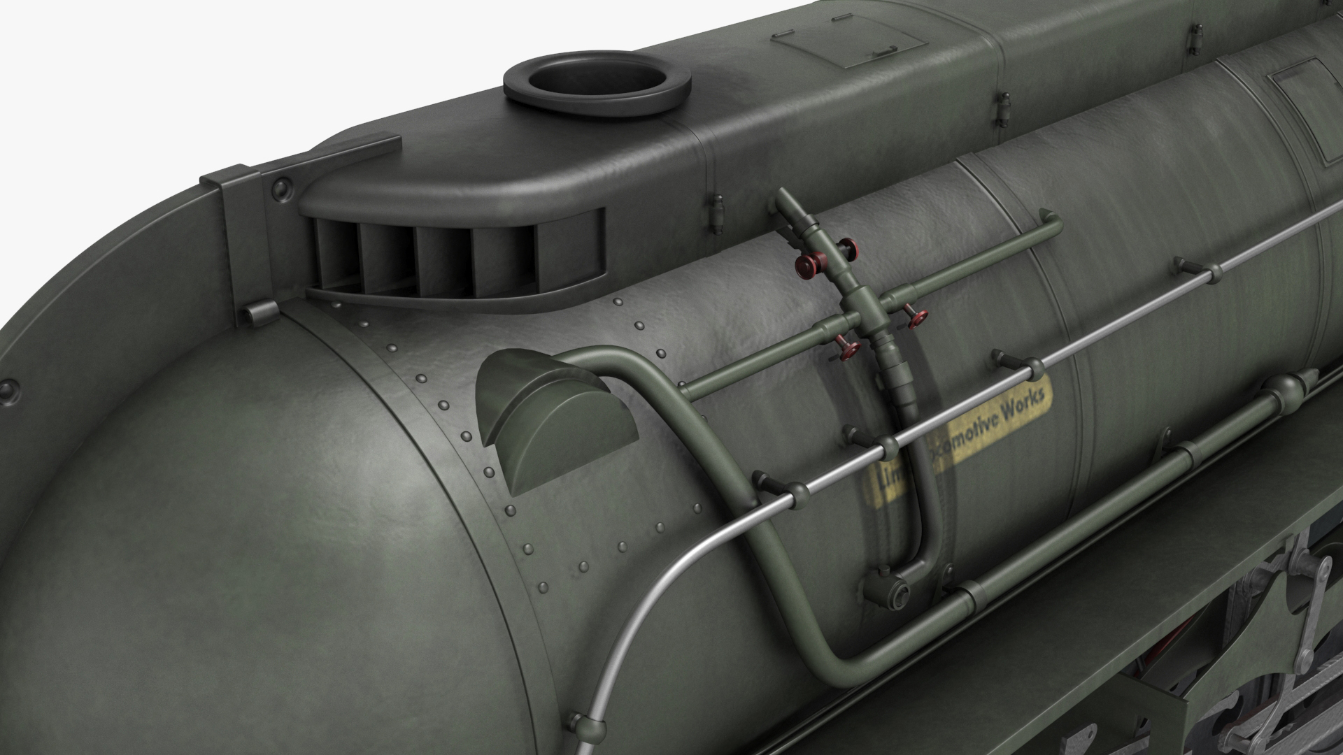 Vintage Steam Locomotive Dreyfuss Hudson Rigged 3D