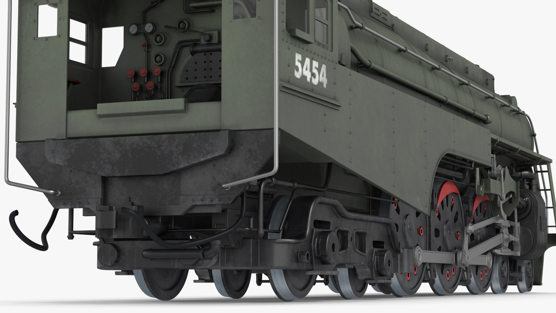 Vintage Steam Locomotive Dreyfuss Hudson Rigged 3D