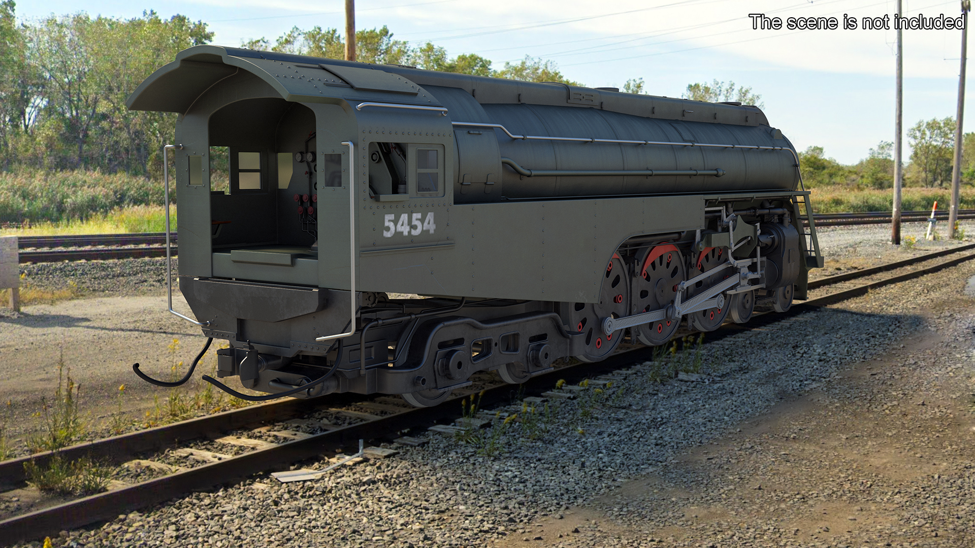 Vintage Steam Locomotive Dreyfuss Hudson Rigged 3D