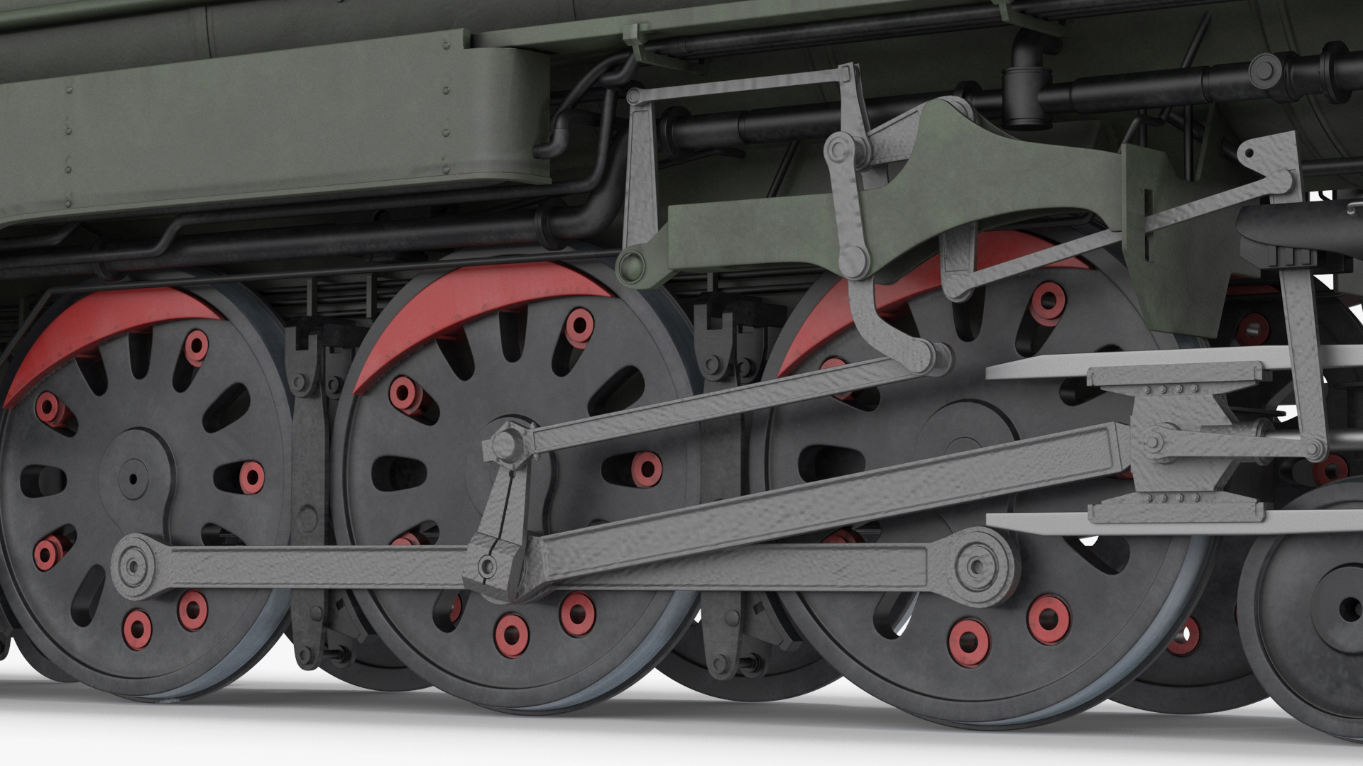 Vintage Steam Locomotive Dreyfuss Hudson Rigged 3D