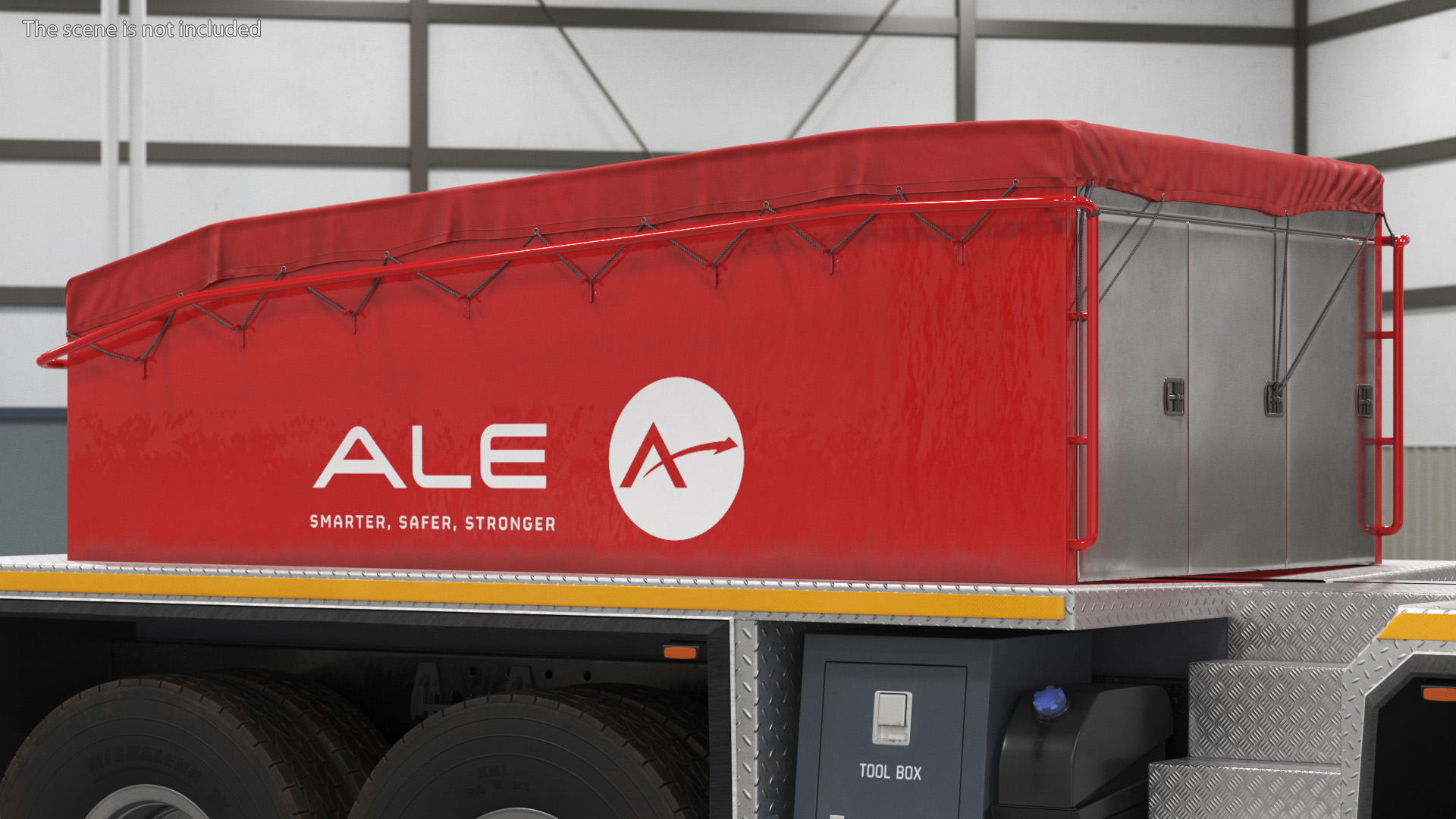 Bodywork Covered with Tent for Heavy Truck Trojan 8870 3D model