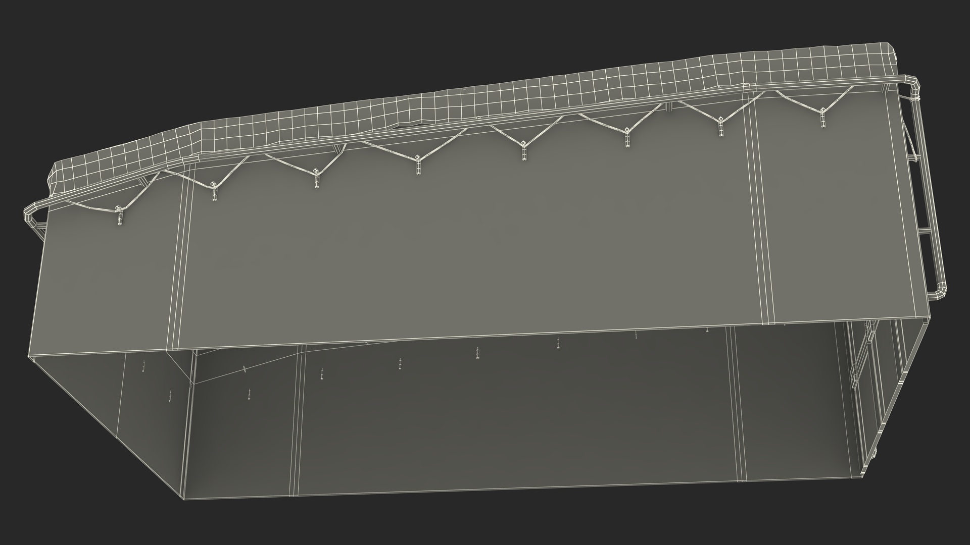Bodywork Covered with Tent for Heavy Truck Trojan 8870 3D model