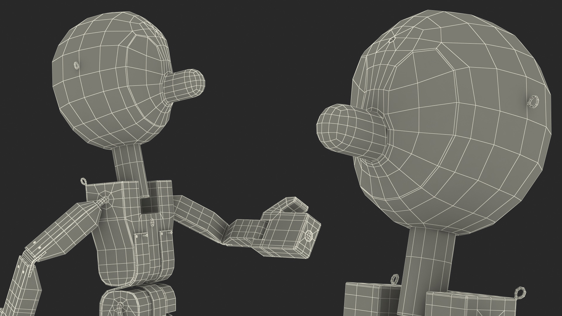 Walk Colored Wooden Character 3D model
