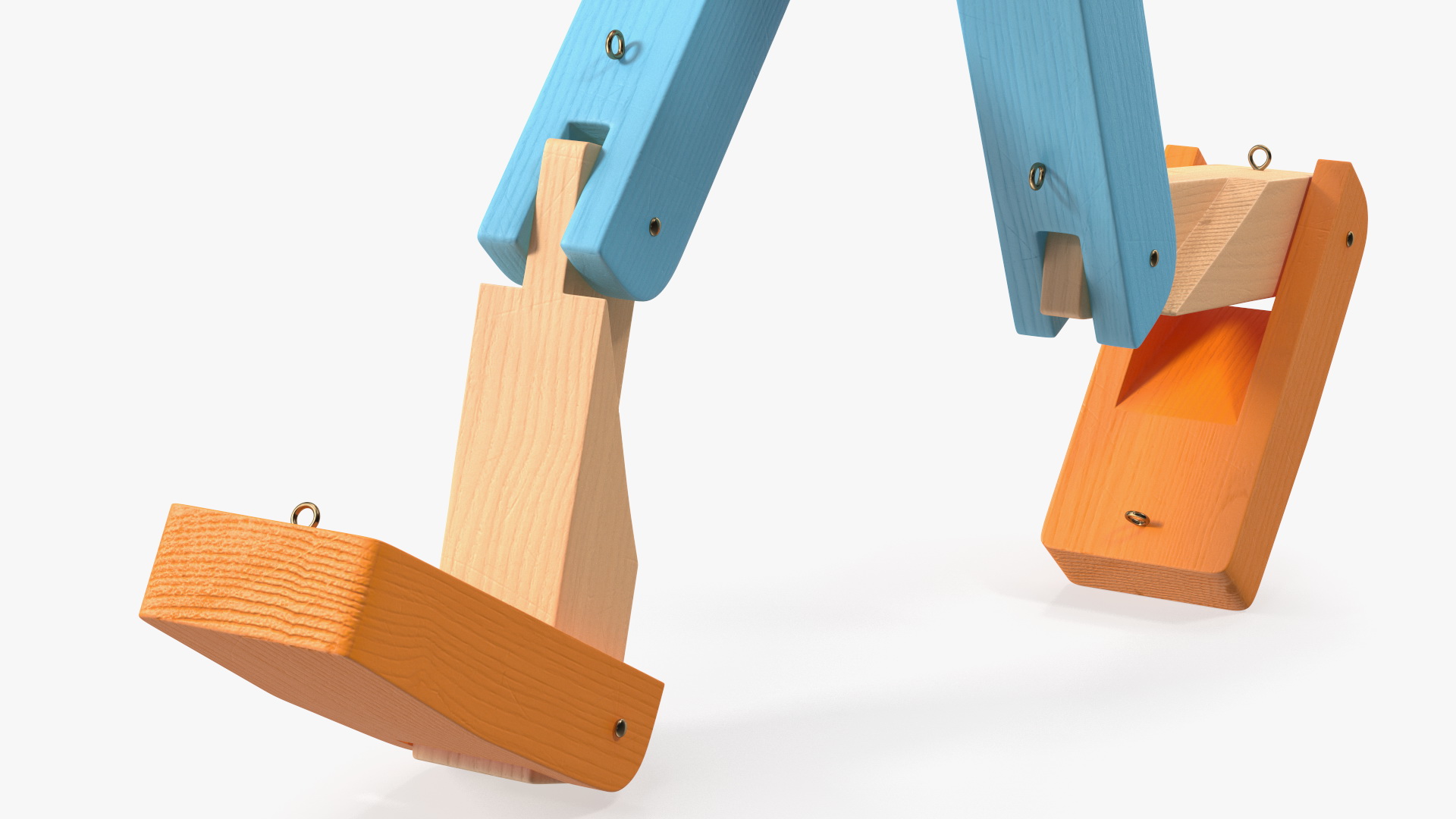 Walk Colored Wooden Character 3D model