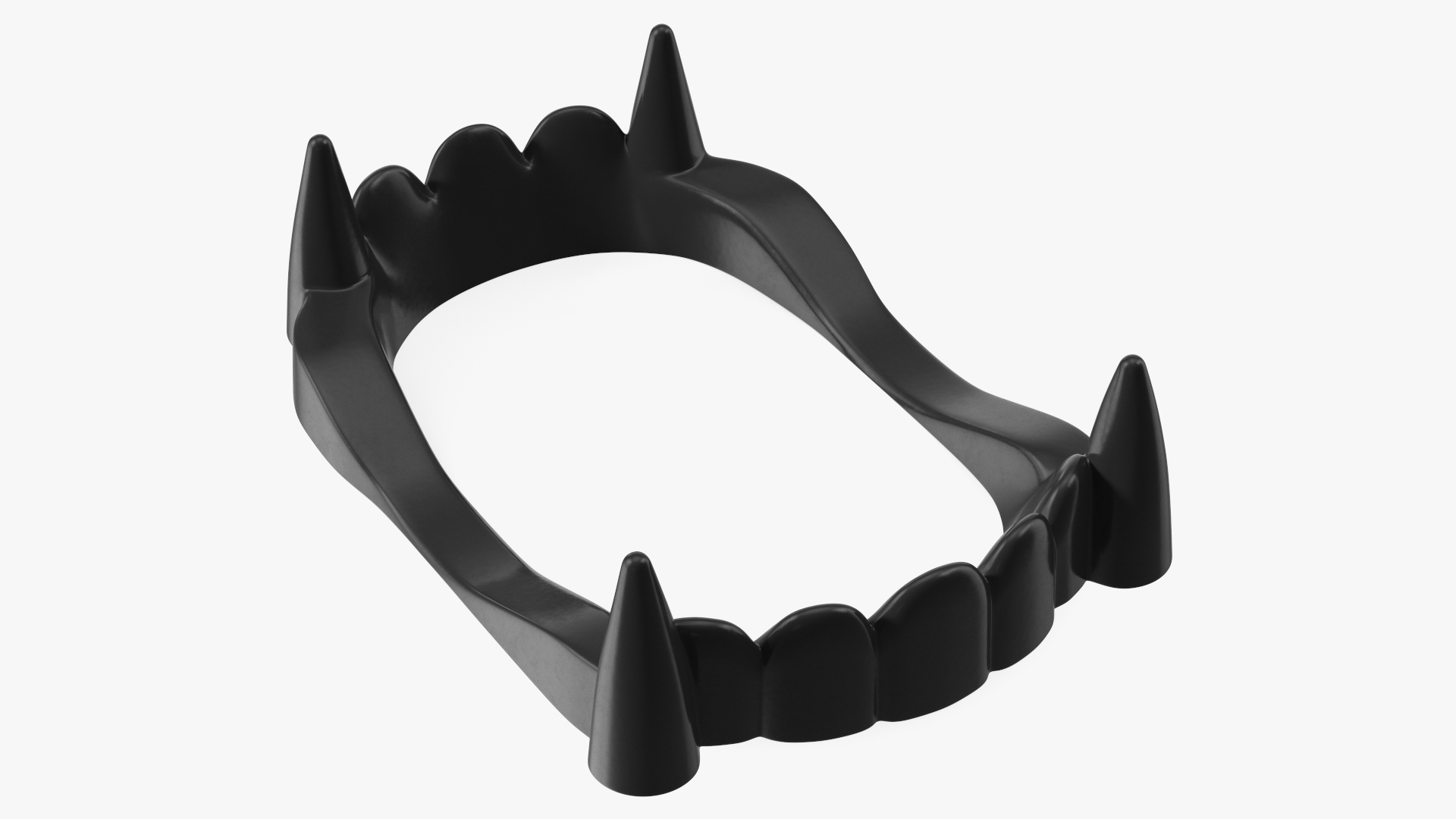 Plastic Vampire Teeth Black 3D